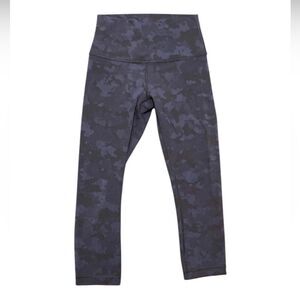 Lululemon Wunder Under Crop High Rise 21'' Women's Size (4) Camo Midnight Navy